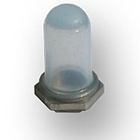 Dust Cap: Clear, Flexible Rubber Cap