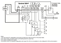 Electrical Connections for Sentinel 300P Programmable Switch Mode Battery Chargers